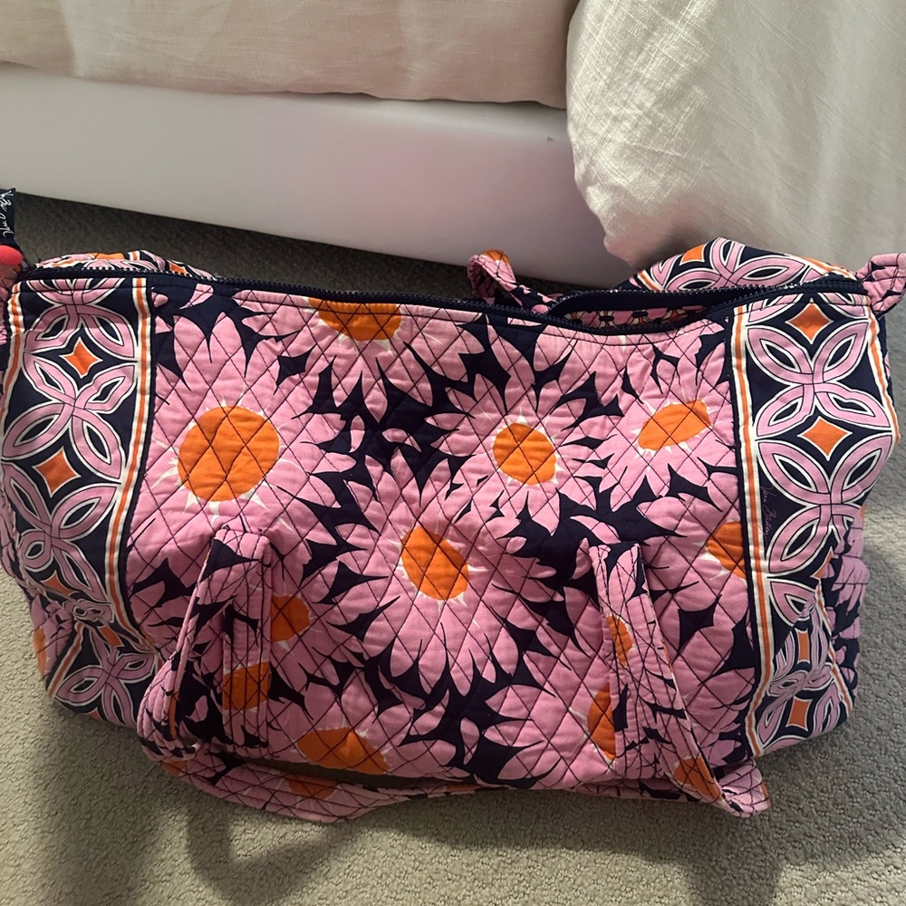 Vera Bradley Pink and Orange Floral Travel Bag